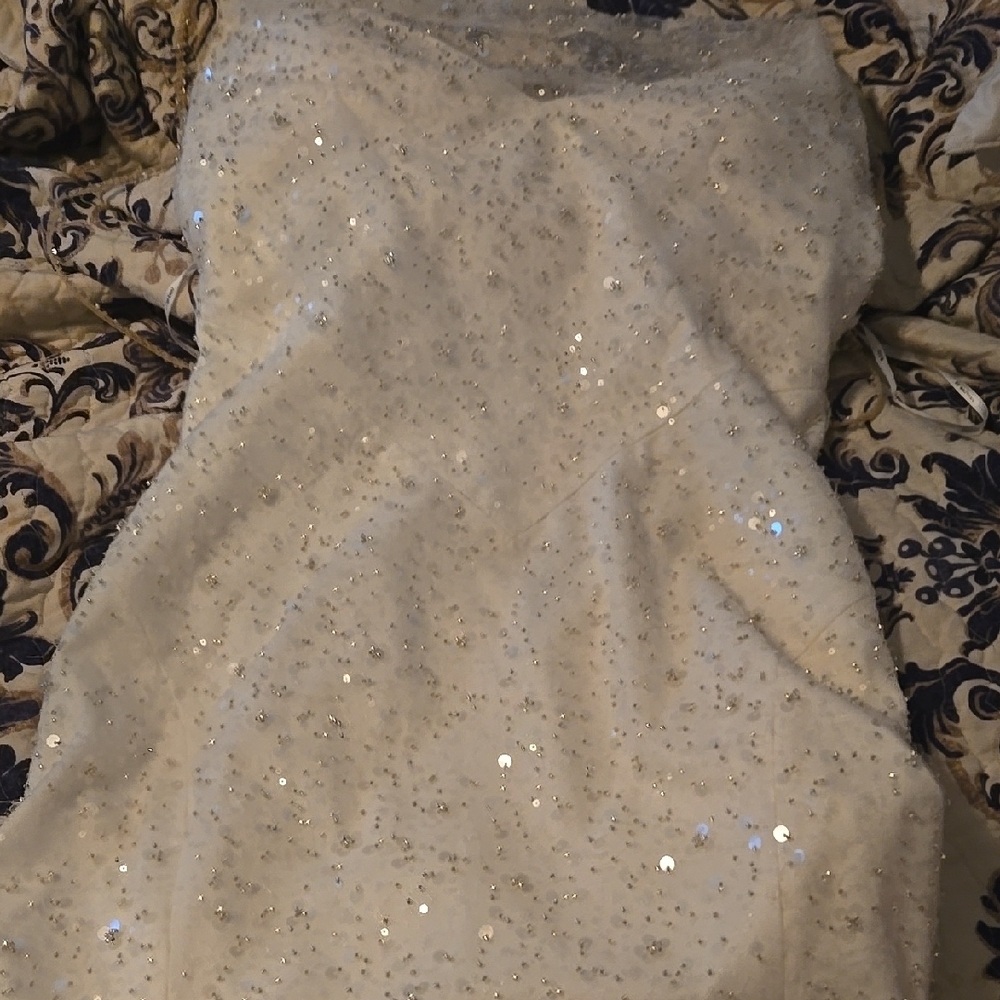 Wtoo Ivory Off-White Sequin Dress
